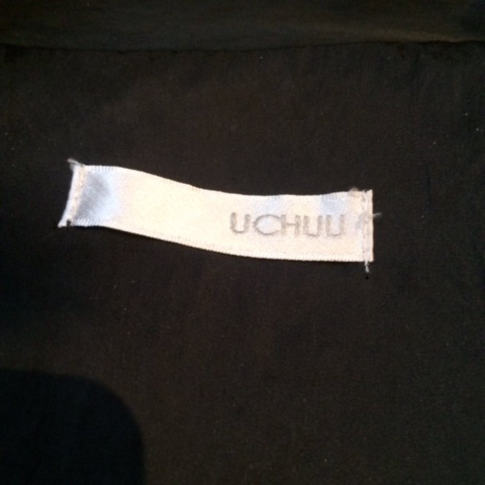 🌸 UCHUU BLACK TRENCH COAT NWOT - Picture 7 of 11